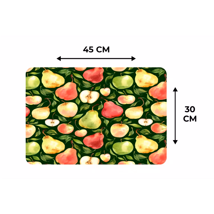 Appels - Peren - Fruit - Groen Placemat vinyl groot 368 -specs