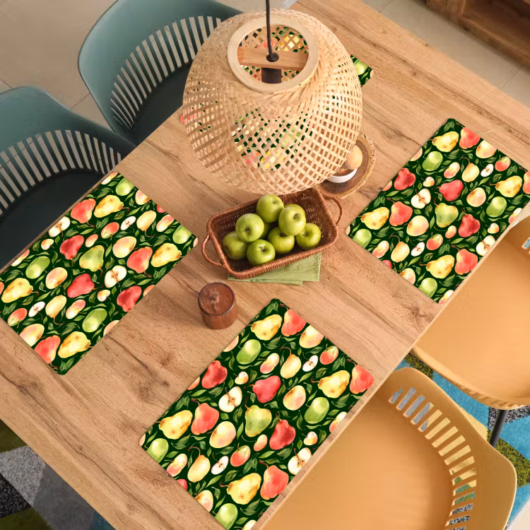 Appels - Peren - Fruit - Groen Placemat vinyl groot 368 -zzsfeer5_Kitchenyeah-website
