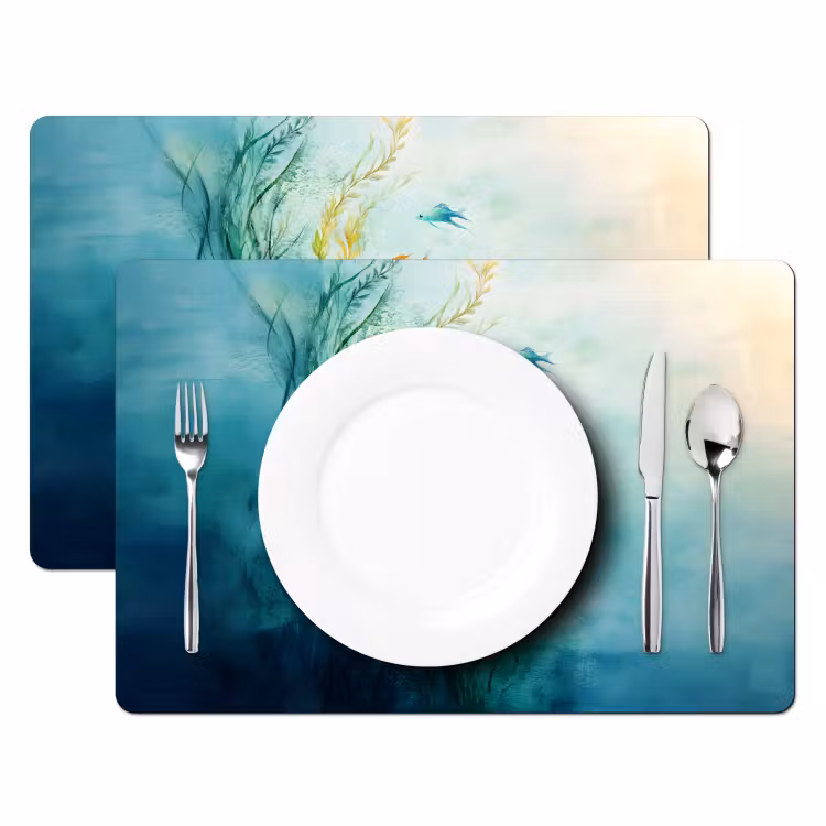 Waterplanten - Vissen - Kleurrijk - Water Placemat vinyl groot -zzsfeer2_Kitchenyeah-website