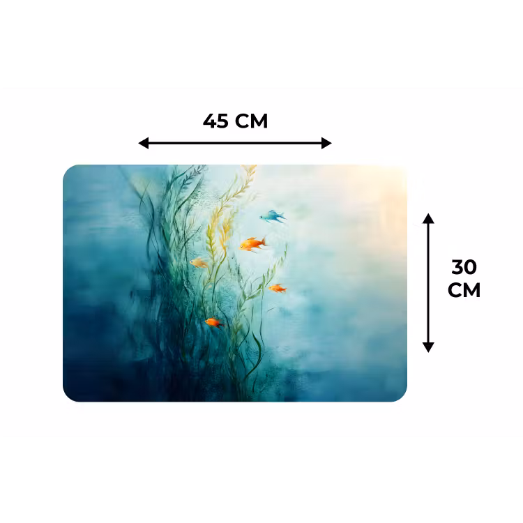 Waterplanten - Vissen - Kleurrijk - Water Placemat vinyl groot -specs