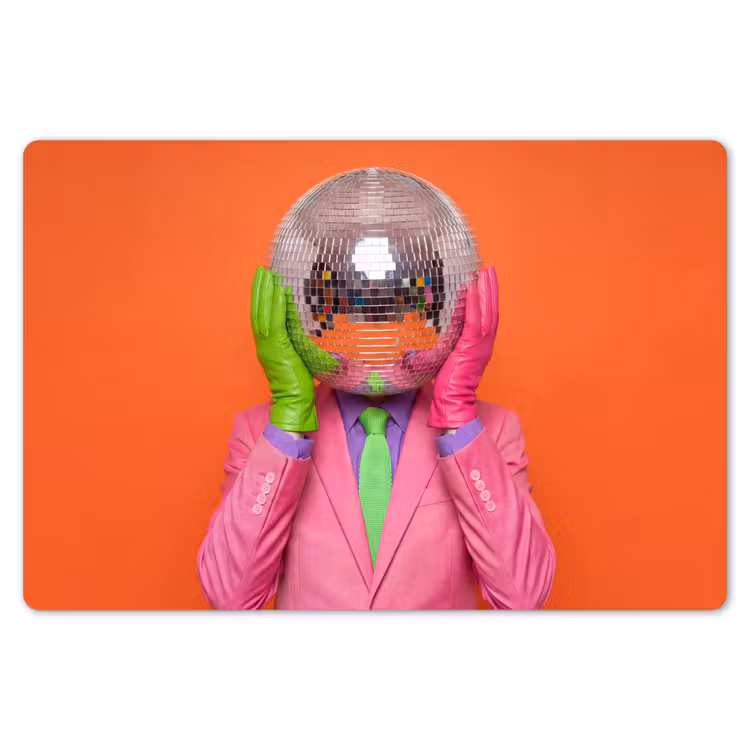 Kunst - Disco bal - Kleurrijk - Modern - Studio Placemat vinyl groot -zzsfeer1_Kitchenyeah-website