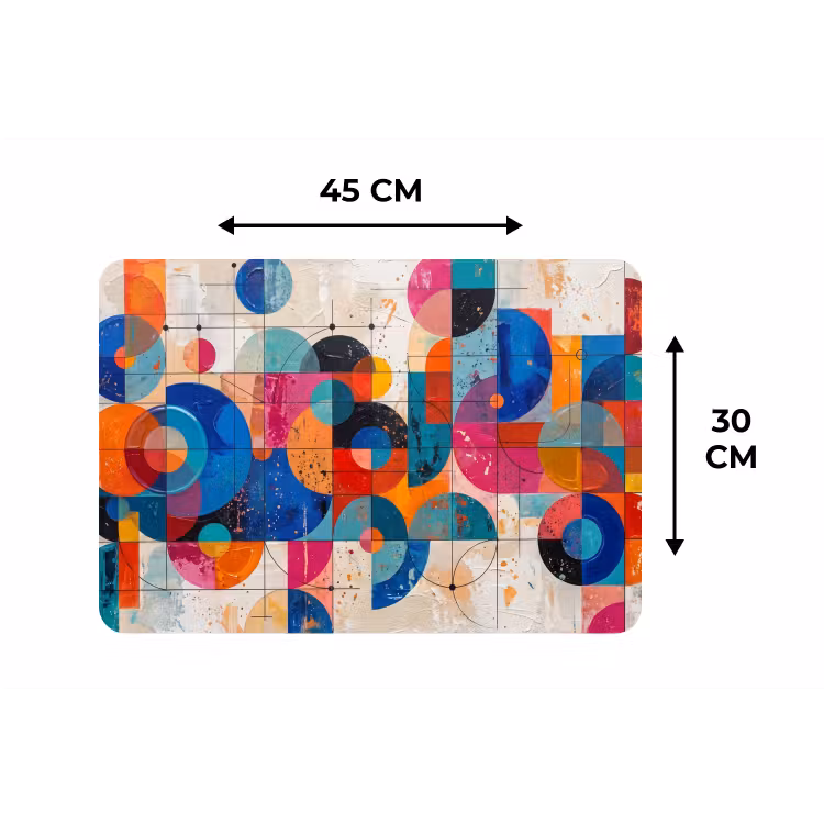 Kunst - Geometrisch - Abstract - Kleurrijk Placemat vinyl groot -specs