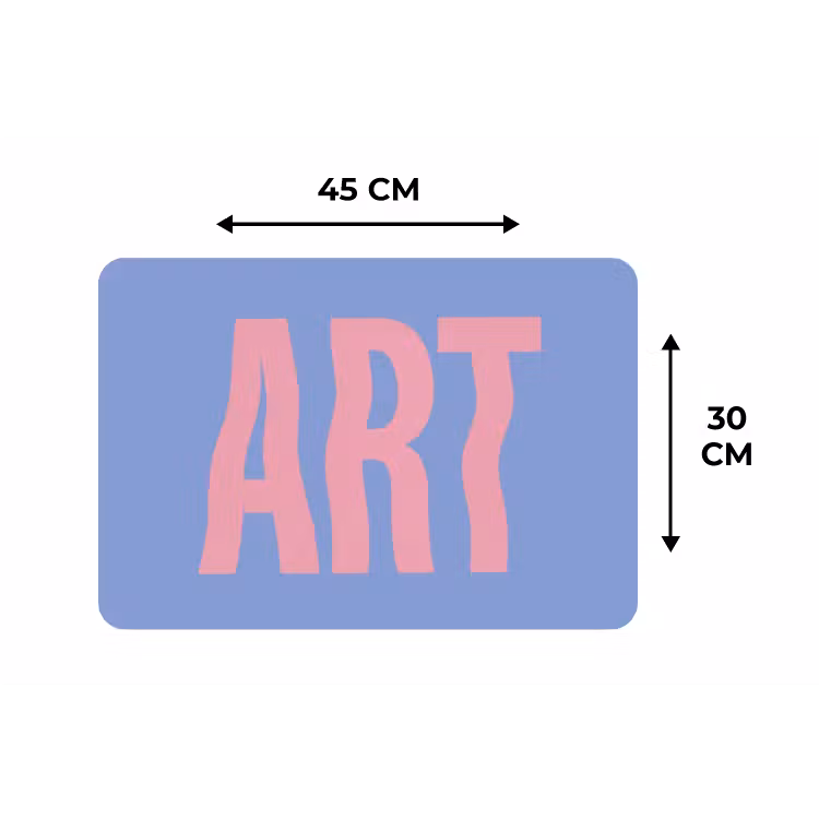 Art - Roze - Blauw Placemat vinyl groot -specs