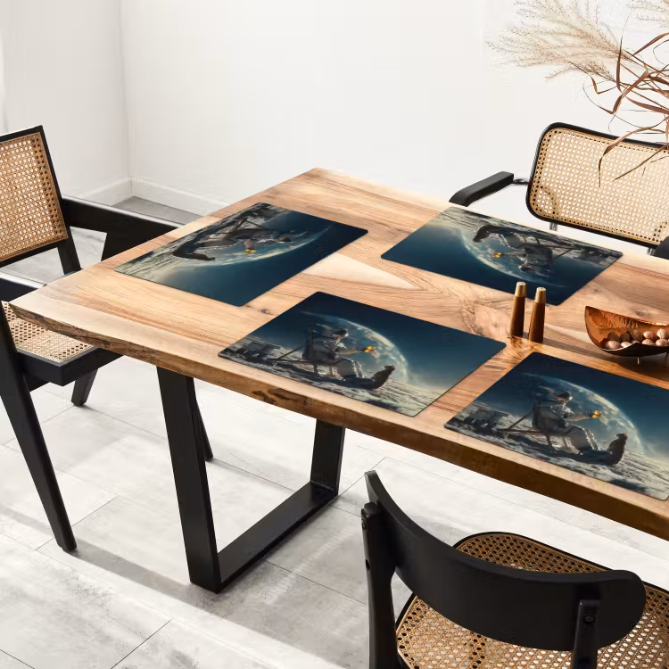 Astronaut - Kat - Glas - Stoel Placemat vinyl groot -zzsfeer4_Kitchenyeah-website