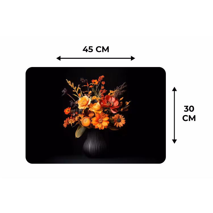 Herfst - Boeket - Oranje Placemat vinyl groot -specs