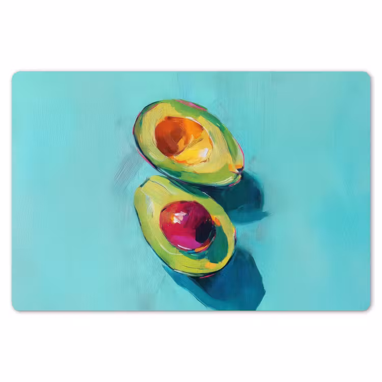 Avocado - Groen - Pit - Schaduw Placemat vinyl groot -zzsfeer1_Kitchenyeah-website