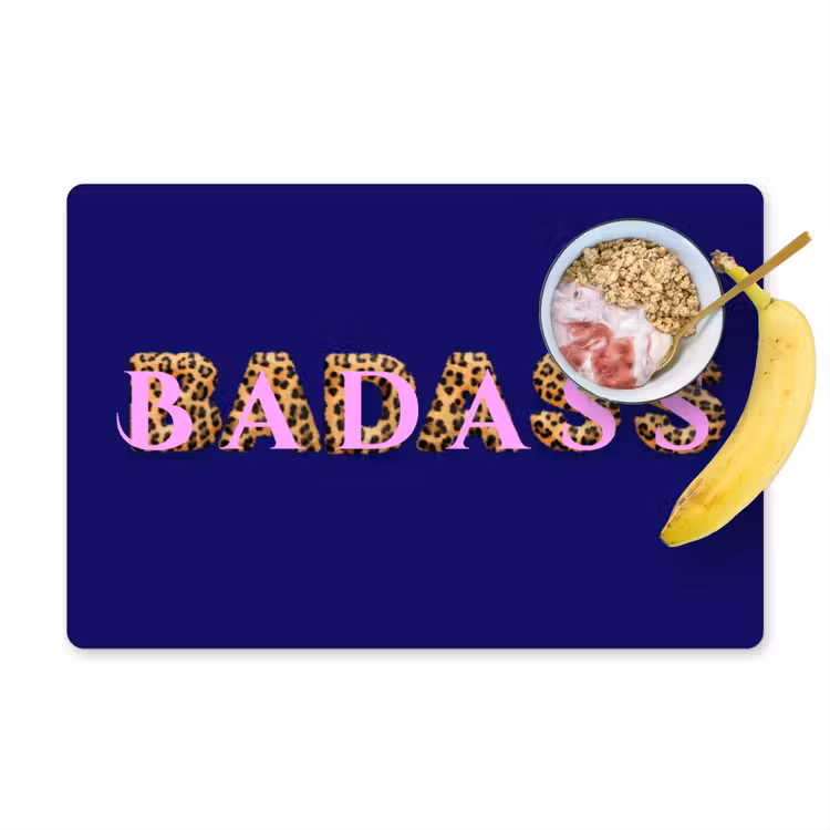 Badass - Panterpint - Schaduw - Roze Placemat vinyl groot -zzzproduct_Kitchenyeah-website