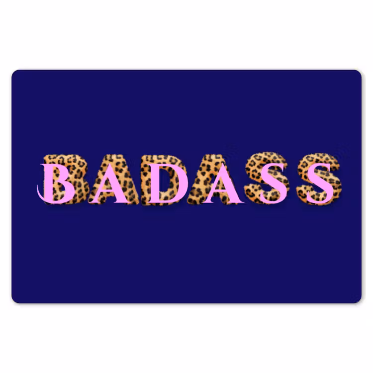Badass - Panterpint - Schaduw - Roze Placemat vinyl groot -zzsfeer1_Kitchenyeah-website