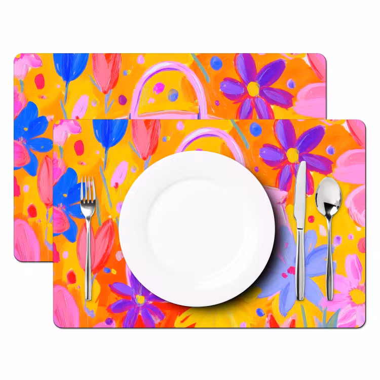 Tas - Roze - Bloemen Placemat vinyl groot -zzsfeer2_Kitchenyeah-website