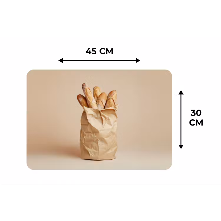 Baguette - Brood - Stokbrood - Beige Placemat vinyl groot -specs