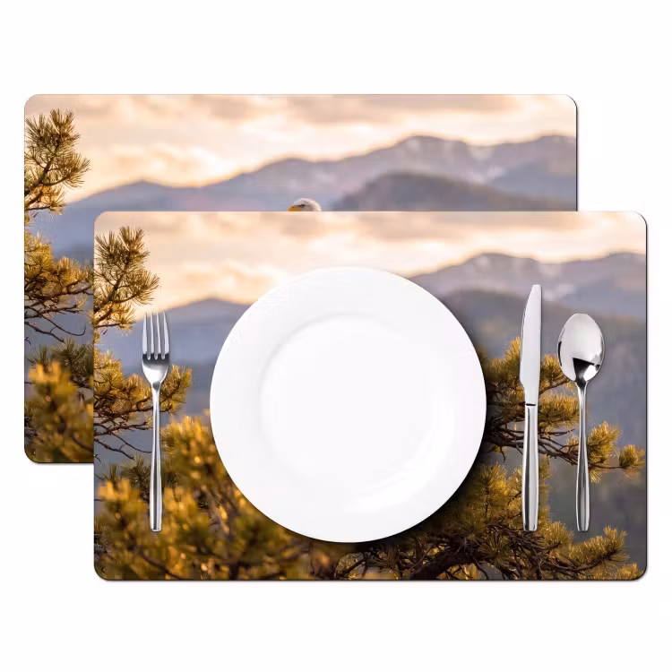 Zeearend - Boom - Bergen - Groen Placemat vinyl groot -zzsfeer2_Kitchenyeah-website