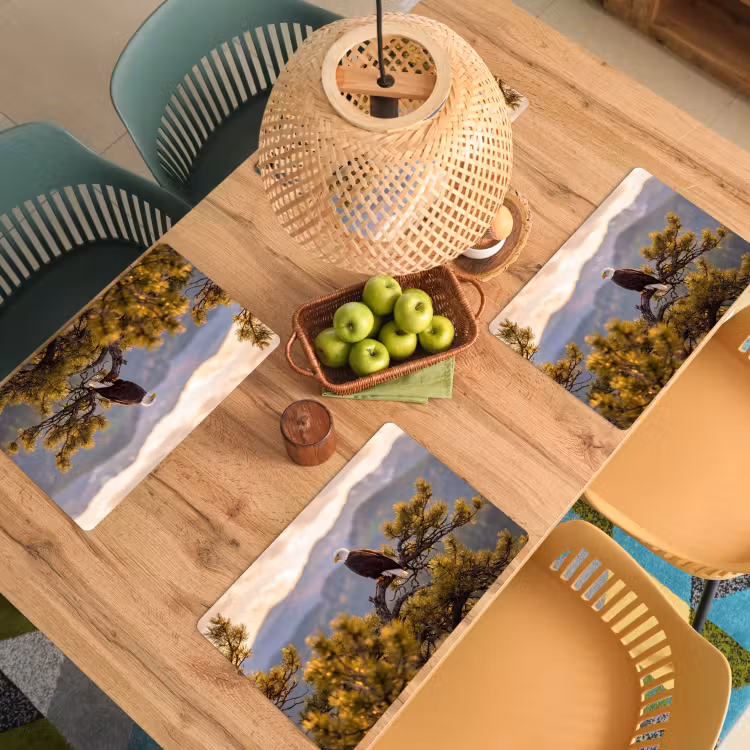 Zeearend - Boom - Bergen - Groen Placemat vinyl groot -zzsfeer5_Kitchenyeah-website