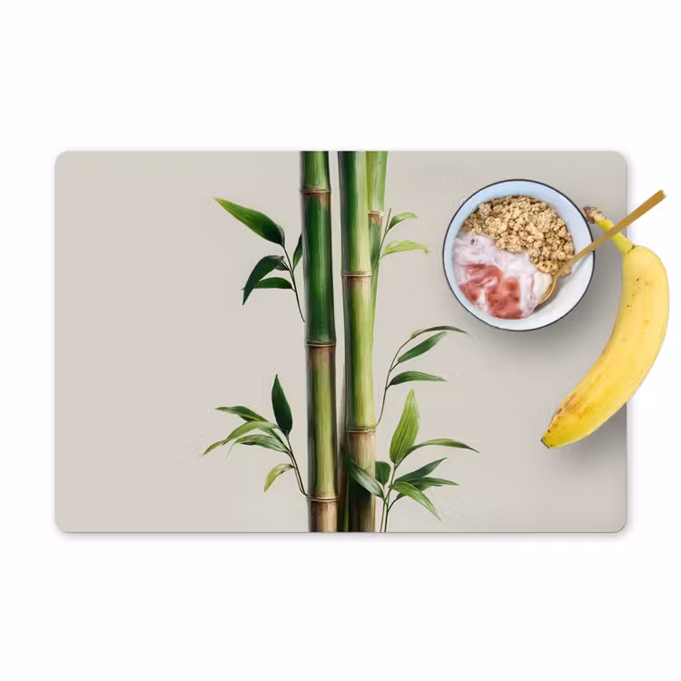 Bamboestengels - Sierlijk - Groen Placemat vinyl groot -zzzproduct_Kitchenyeah-website
