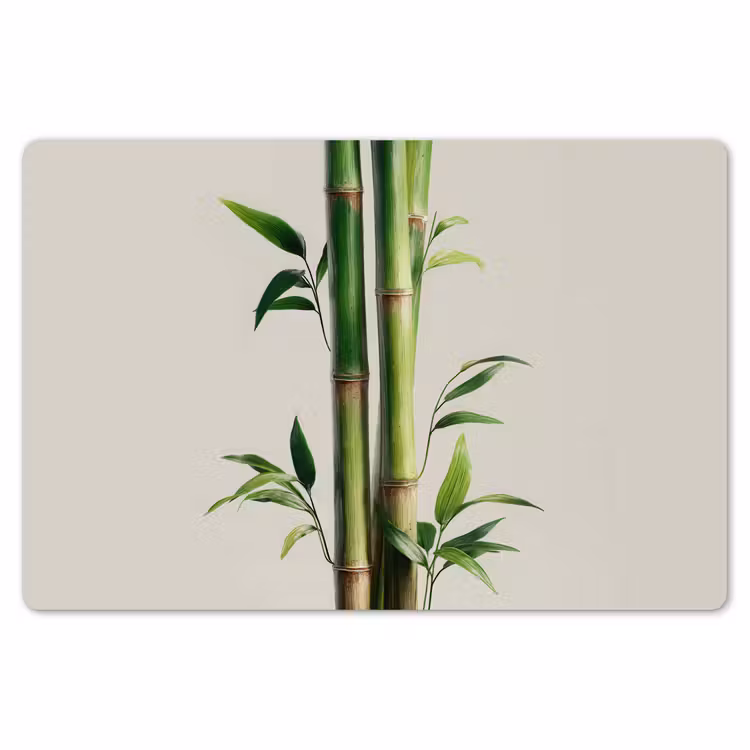 Bamboestengels - Sierlijk - Groen Placemat vinyl groot -zzsfeer1_Kitchenyeah-website