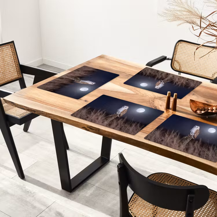 Kerkuil - Maan - Nacht Placemat vinyl groot -zzsfeer4_Kitchenyeah-website