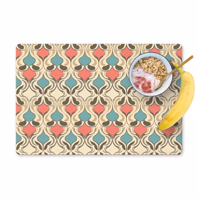 Barok - Retro - Kleurrijk Placemat vinyl groot 368 -zzzproduct_Kitchenyeah-website