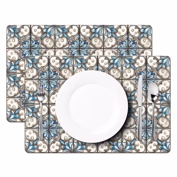 Barok - Tegel - Kleurrijk Placemat vinyl groot 368 -zzsfeer2_Kitchenyeah-website
