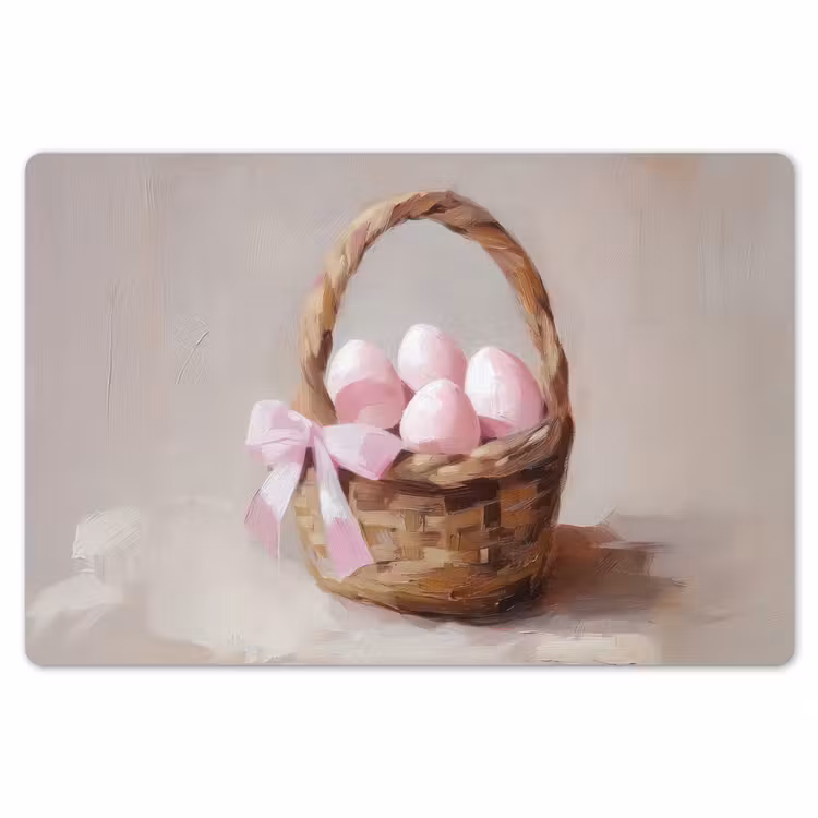 Mand - Eieren - Roze Placemat vinyl groot -zzsfeer1_Kitchenyeah-website