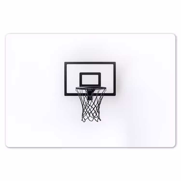 Basketbalbord - Minimalistisch - Zwart Placemat vinyl groot -zzsfeer1_Kitchenyeah-website
