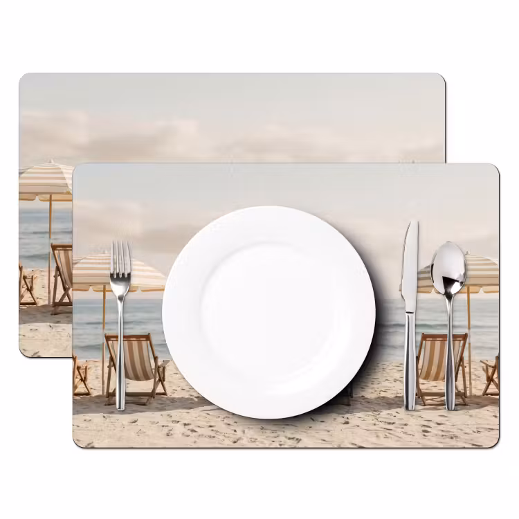 Strand - Stoelen - Parasol Placemat vinyl groot -zzsfeer2_Kitchenyeah-website