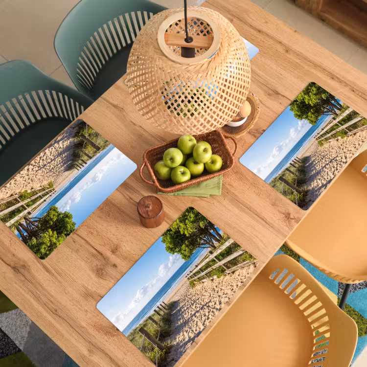 Strand - Zandpad - Oceaan - Natuur Placemat vinyl groot -zzsfeer5_Kitchenyeah-website