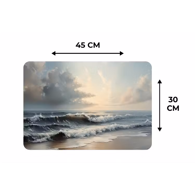 Strand - Zee - Zonsondergang Placemat vinyl groot -specs