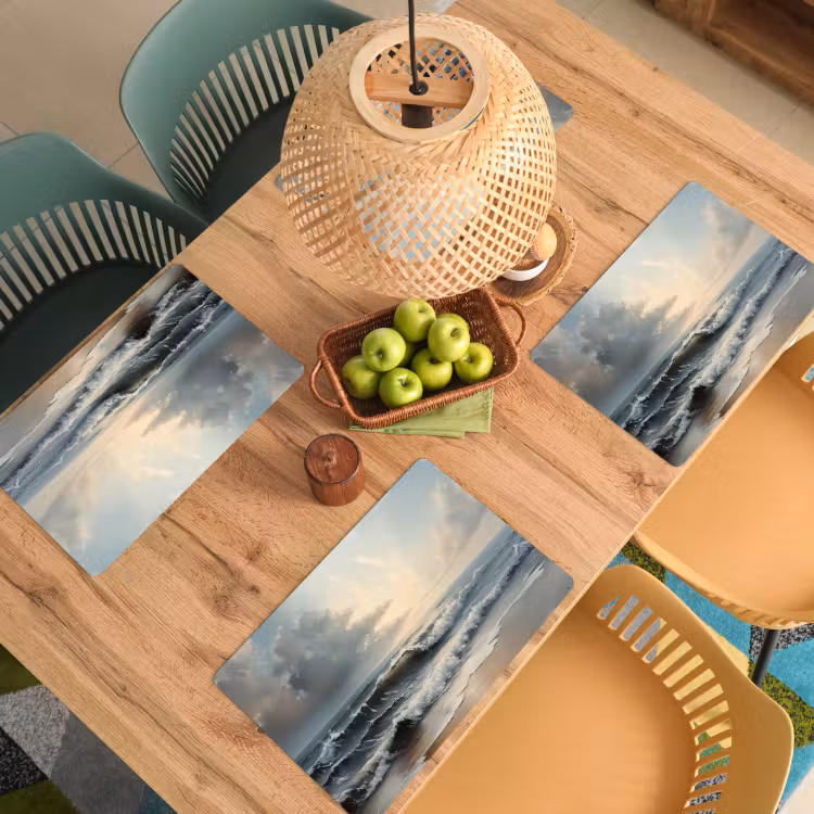 Strand - Zee - Zonsondergang Placemat vinyl groot -zzsfeer5_Kitchenyeah-website