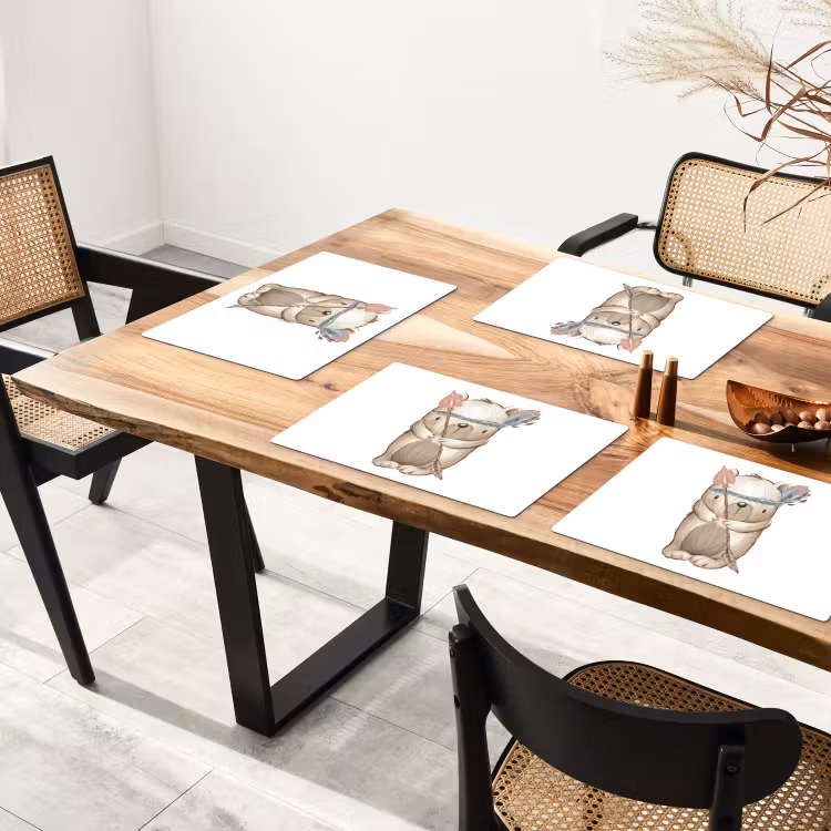 Beer - Dier - Bosdieren Placemat vinyl groot -zzsfeer4_Kitchenyeah-website