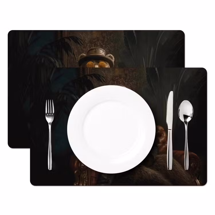 Beer - Bruin - Pak - Hoed Placemat vinyl groot -zzsfeer2_Kitchenyeah-website