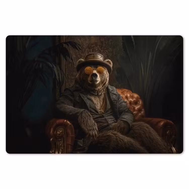 Beer - Bruin - Pak - Hoed Placemat vinyl groot -zzsfeer1_Kitchenyeah-website