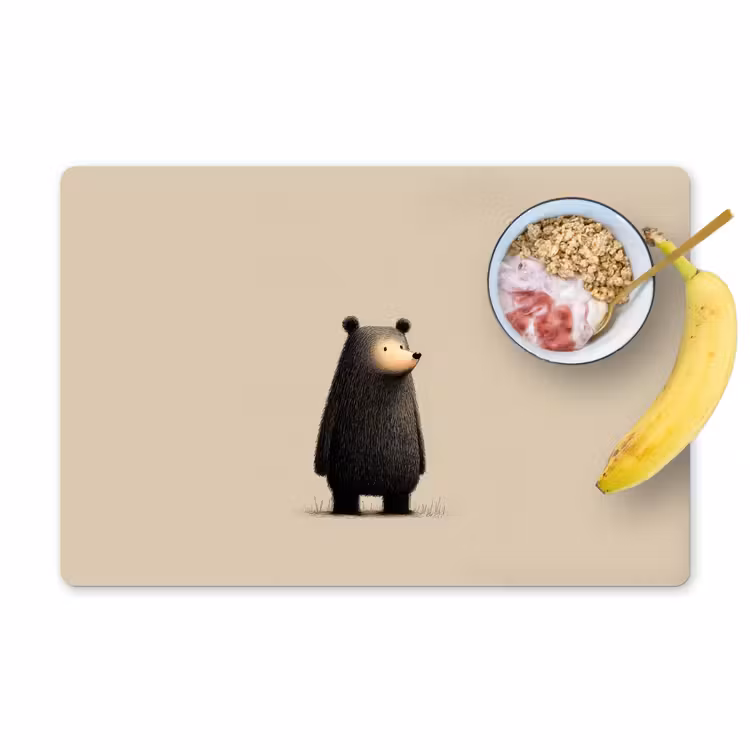 Beer - Donkerbruin - Minimalistisch Placemat vinyl groot -zzzproduct_Kitchenyeah-website