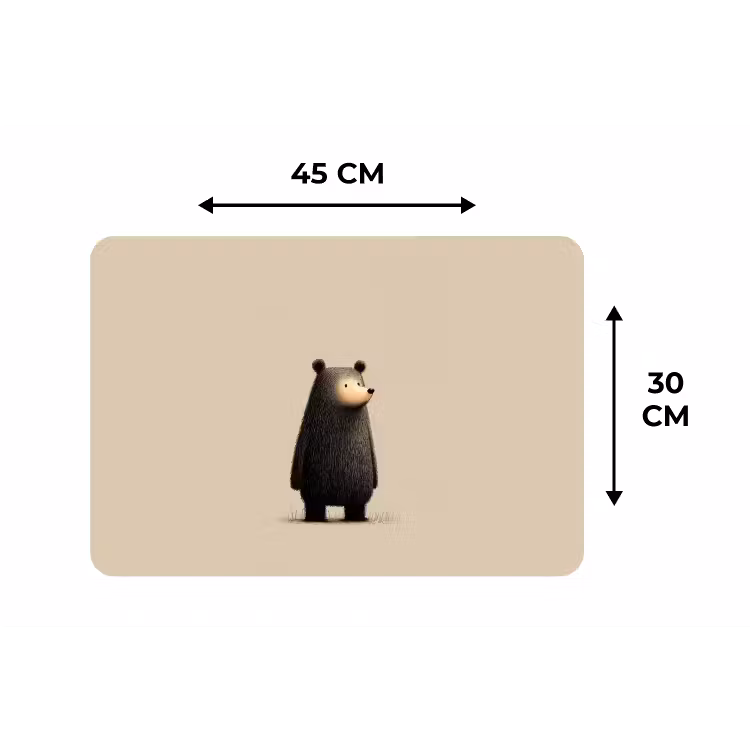 Beer - Donkerbruin - Minimalistisch Placemat vinyl groot -specs