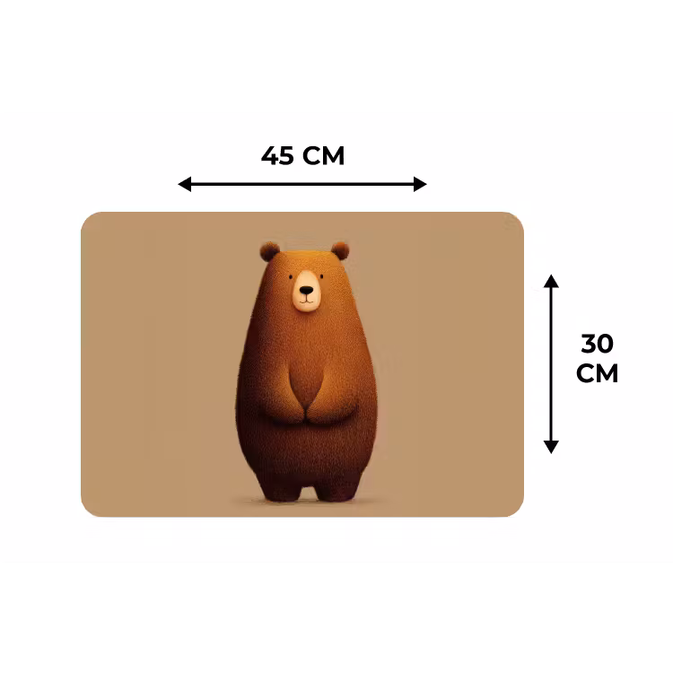 Beer - Minimalistisch - Bruin Placemat vinyl groot -specs