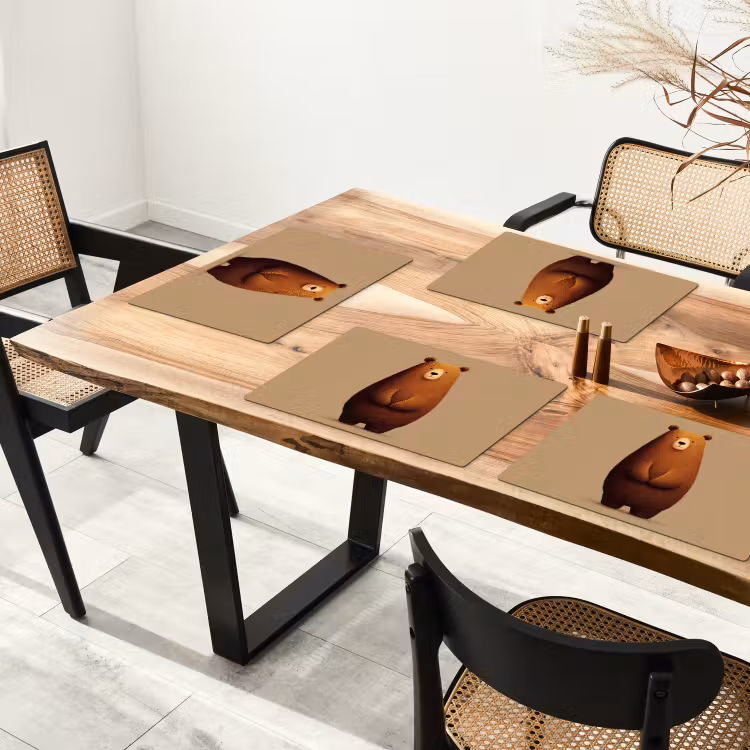 Beer - Minimalistisch - Bruin Placemat vinyl groot -zzsfeer4_Kitchenyeah-website