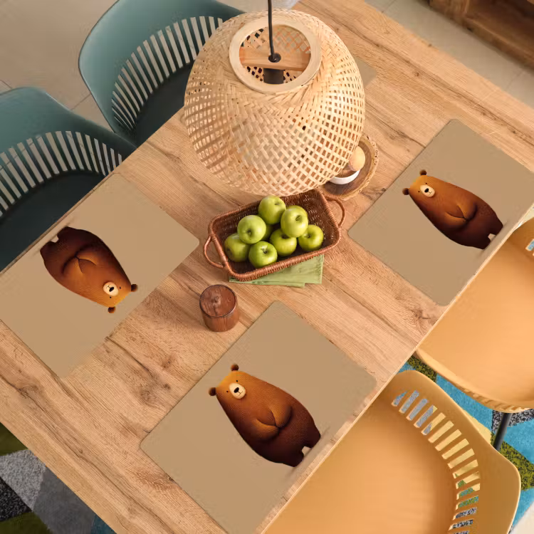 Beer - Minimalistisch - Bruin Placemat vinyl groot -zzsfeer5_Kitchenyeah-website