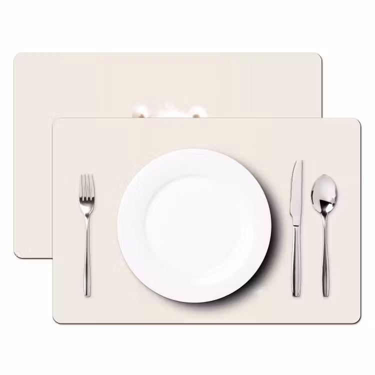 Beertje - Sneeuwvlokje - Wit - Pluizig Placemat vinyl groot -zzsfeer2_Kitchenyeah-website