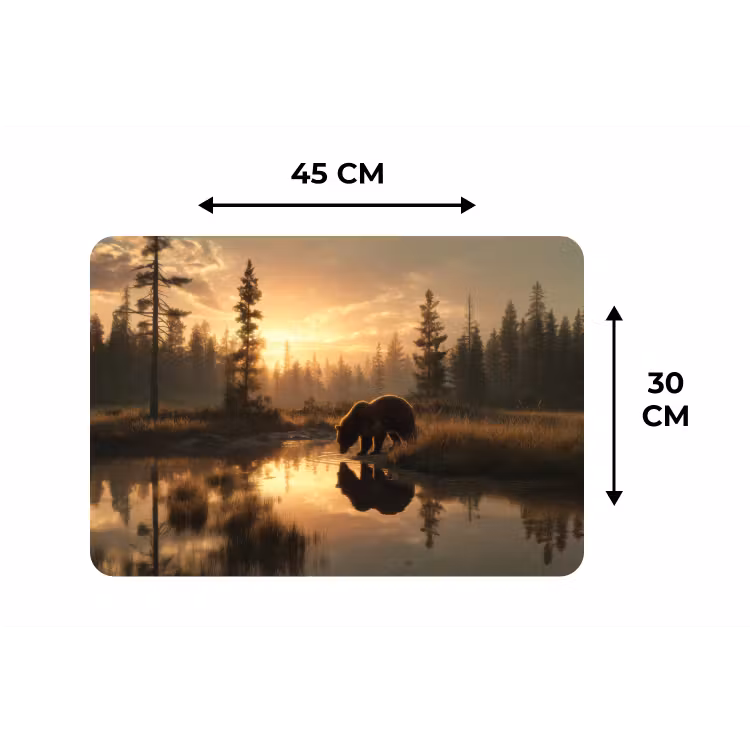Beer - water - Bos - Ochtendlicht Placemat vinyl groot -specs