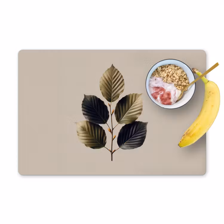 Beukenbladeren - Bruin - Groen - neutraal Placemat vinyl groot -zzzproduct_Kitchenyeah-website