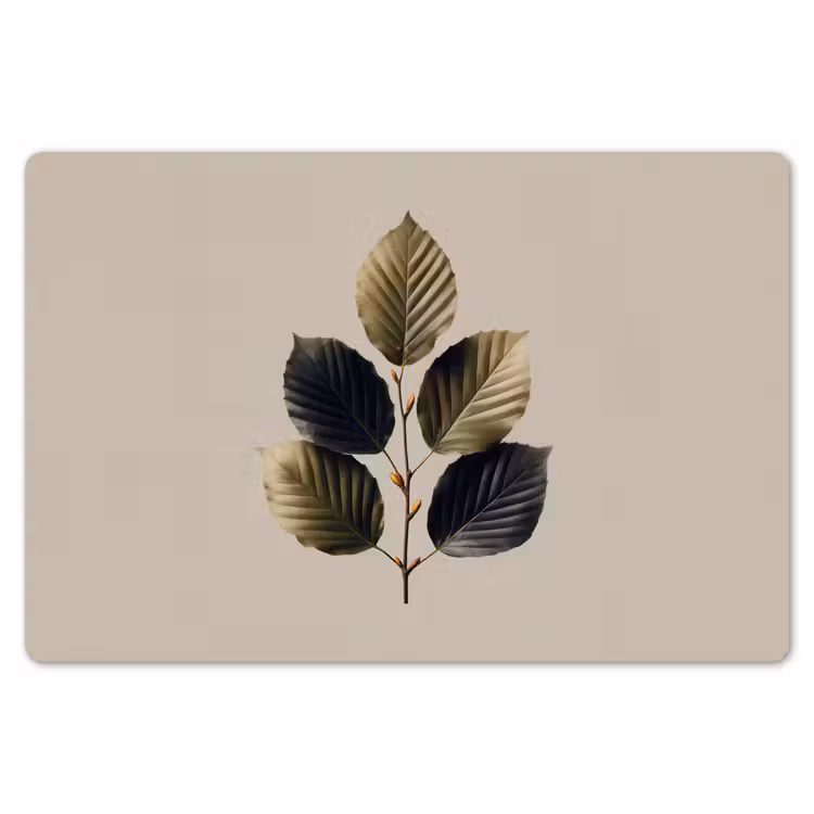 Beukenbladeren - Bruin - Groen - neutraal Placemat vinyl groot -zzsfeer1_Kitchenyeah-website