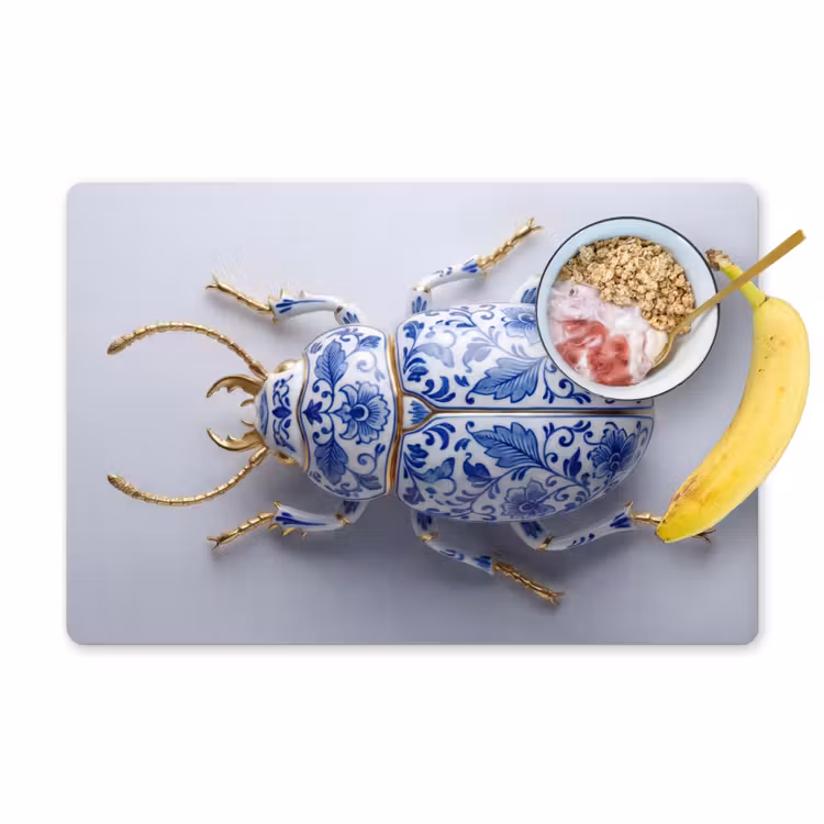 Kever - Delfts - Blauw - Goud Placemat vinyl groot -zzzproduct_Kitchenyeah-website