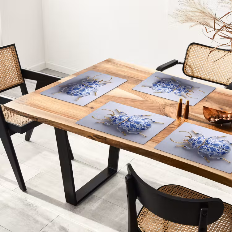Kever - Delfts - Blauw - Goud Placemat vinyl groot -zzsfeer4_Kitchenyeah-website