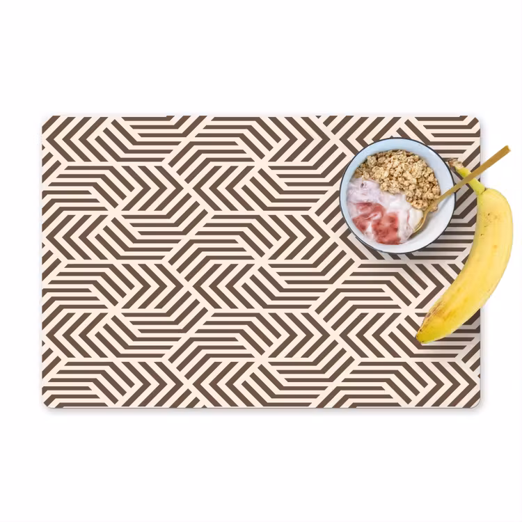 Beige - Bruin - Patroon - Strepen Placemat vinyl groot 368 -zzzproduct_Kitchenyeah-website