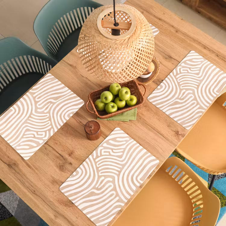 Beige - Aardspatroon Placemat vinyl groot -zzsfeer5_Kitchenyeah-website