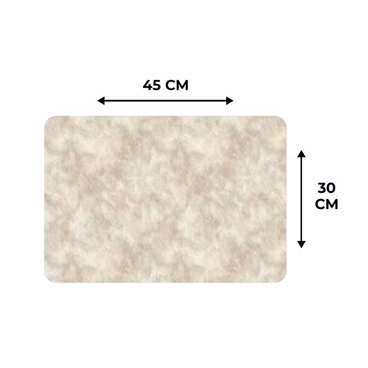 Beige - Reliëfstructuur - Natuursteen Placemat vinyl groot 368 -specs