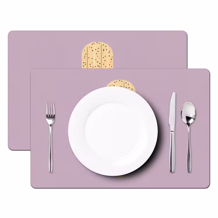 Beige - Ijsje - Spikkels Placemat vinyl groot -zzsfeer2_Kitchenyeah-website