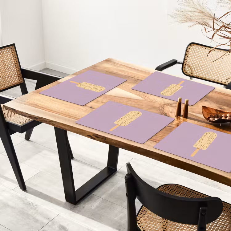 Beige - Ijsje - Spikkels Placemat vinyl groot -zzsfeer4_Kitchenyeah-website