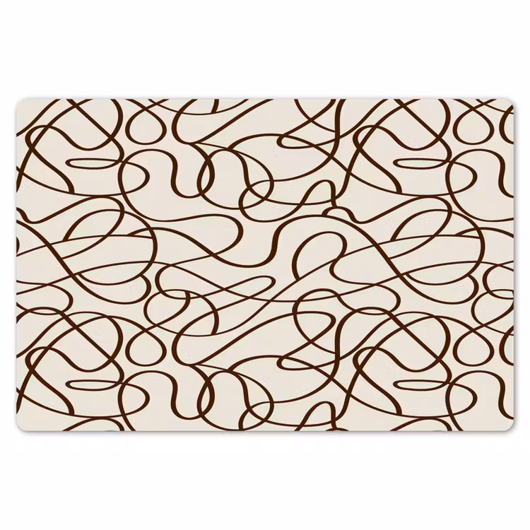 Beige - Lijnen - Donkerbruin Placemat vinyl groot 368 -zzsfeer1_Kitchenyeah-website