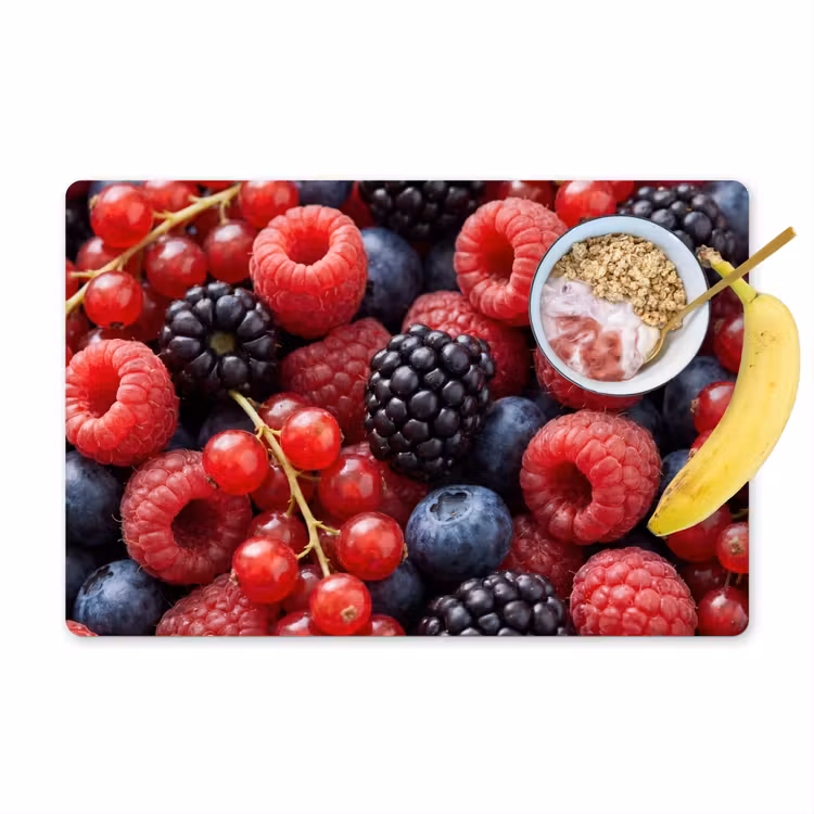 Bessen - Mix - Vers - Eten - Kleurrijk Placemat vinyl groot -zzzproduct_Kitchenyeah-website