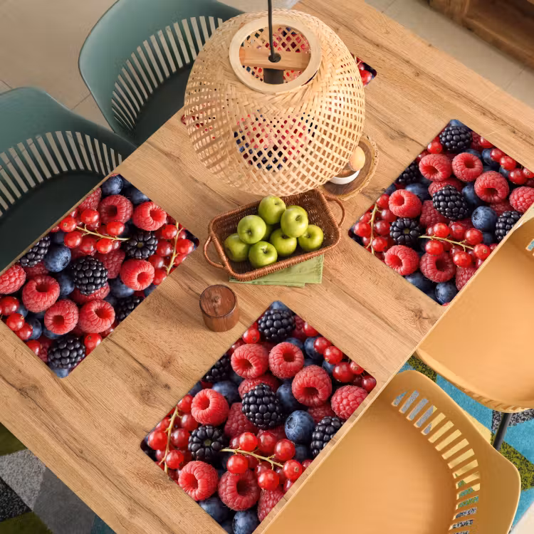 Bessen - Mix - Vers - Eten - Kleurrijk Placemat vinyl groot -zzsfeer5_Kitchenyeah-website