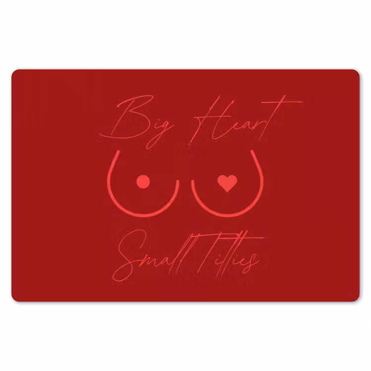 big heart small titties - Hart - Rood Placemat vinyl groot -zzsfeer1_Kitchenyeah-website